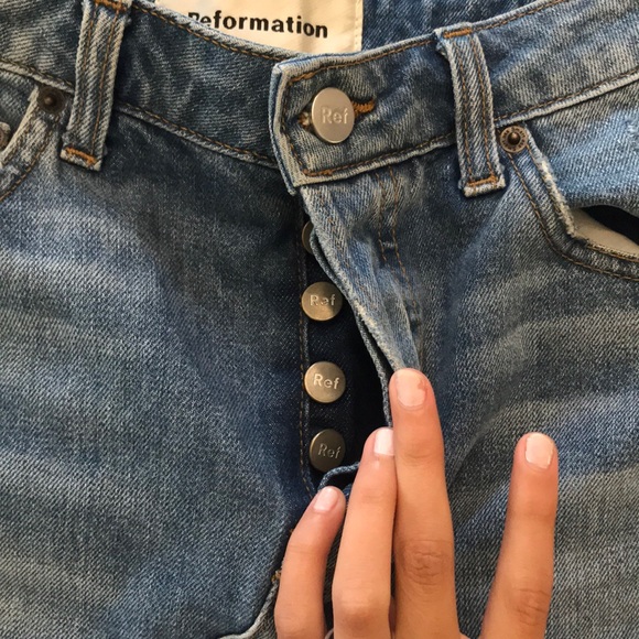 Denim reformation skirt - Picture 3 of 6